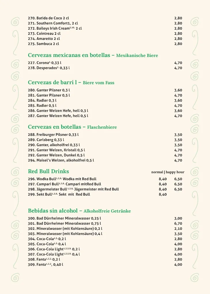 Menu_El Gallo Freiburg_Breisgau_image_4