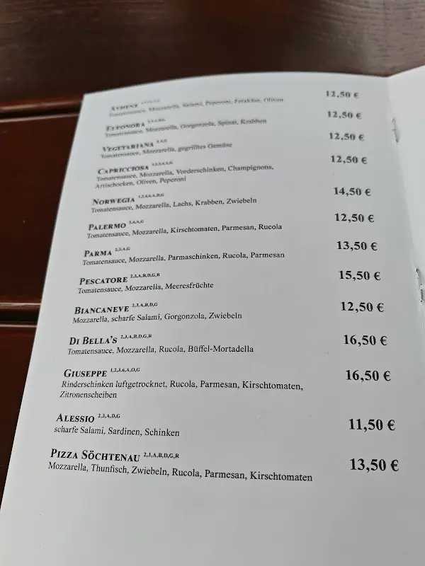 Menu_Di Bella's_Söchtenau_image_1