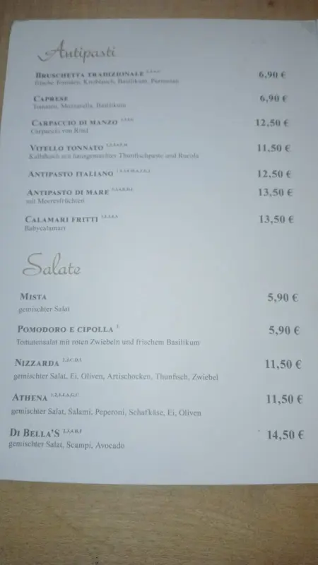 Menu_Di Bella's_Söchtenau_image_2