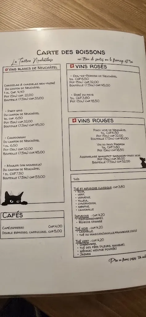 Menu_la Taverne Neuchâteloise_Neuchâtel_image_2