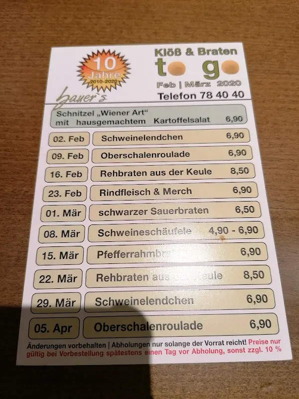 Menu_bauer DAS RESTAURANT_Sonnefeld_image_1