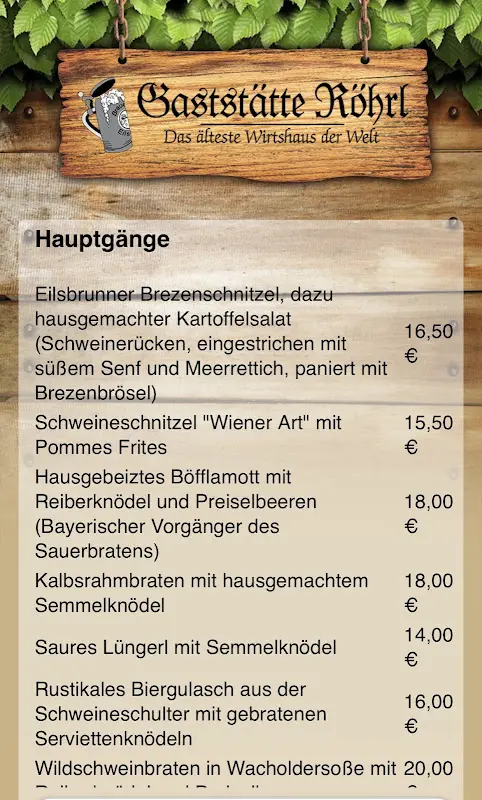Menu_Gaststätte Röhrl_Sinzing_image_2