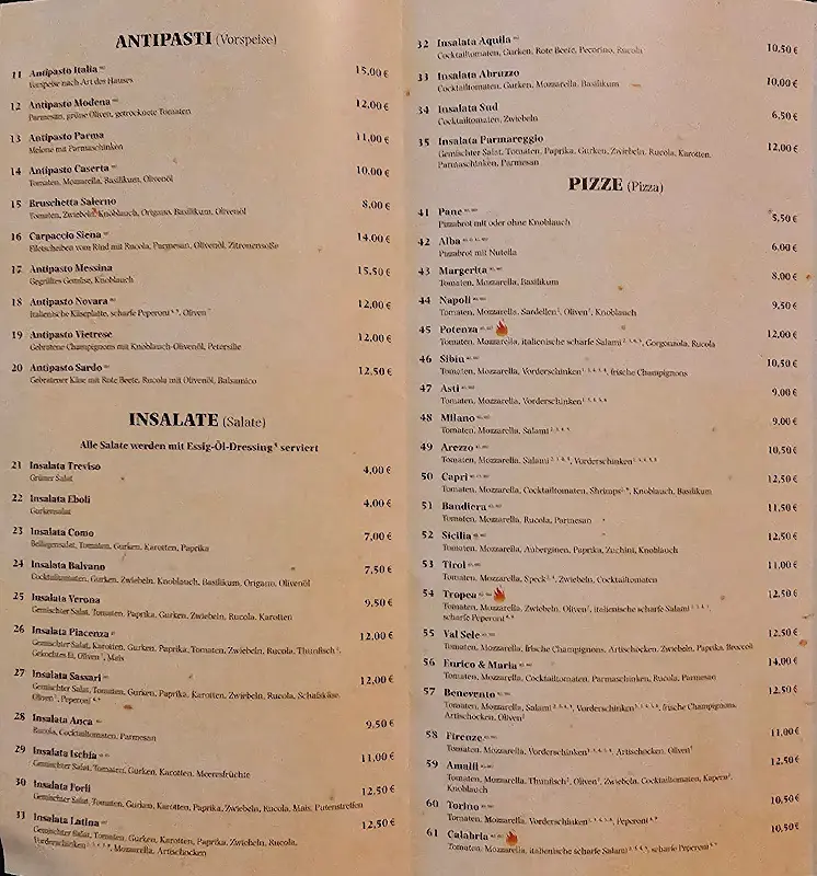 Menu_Ristorante Pizzeria Villa Lucania_Sinzing_image_2