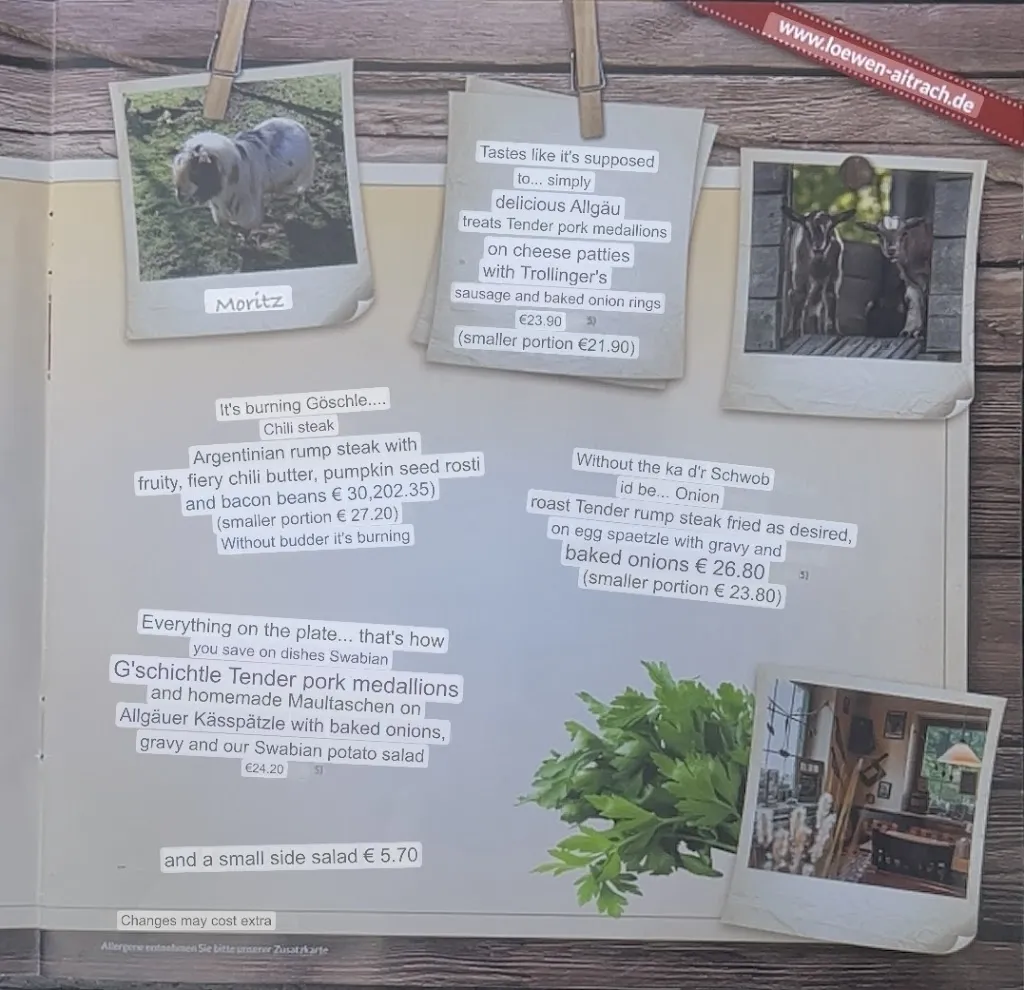 Menu_D'r Löwen in Aitrach - Stoll-Pilger Gastronomie GbR_Aitrach_image_2