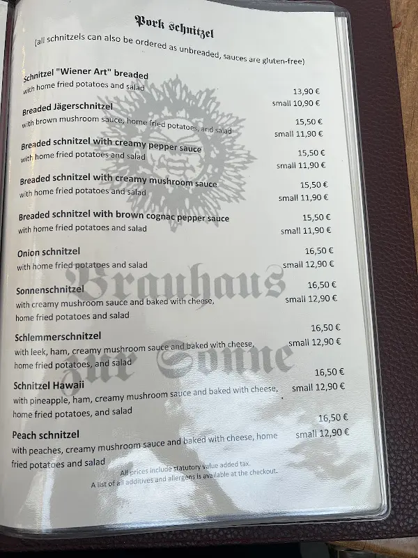Menu_Restaurant Brauhaus zur Sonne - Mainz_Mainz_image_2