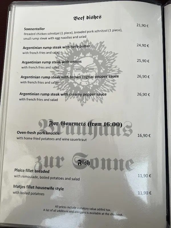 Menu_Restaurant Brauhaus zur Sonne - Mainz_Mainz_image_3