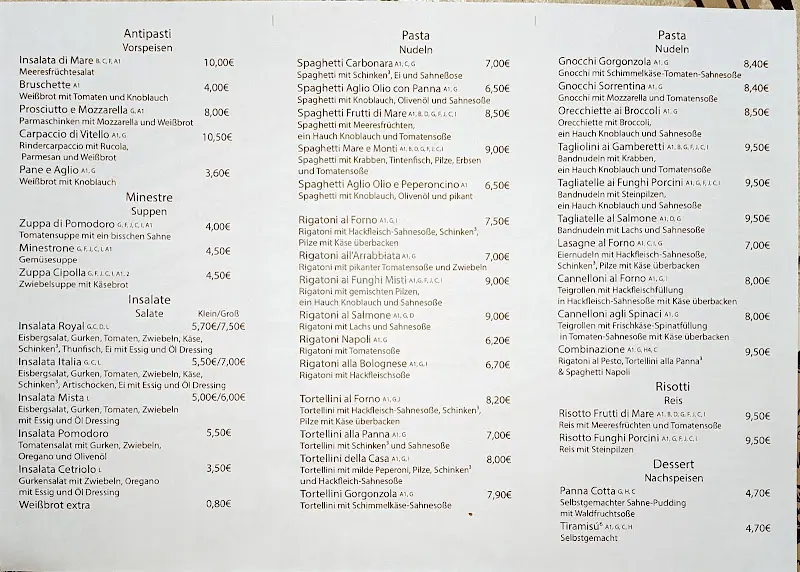 Menu_Restaurant La Scuderia_Spardorf_image_1