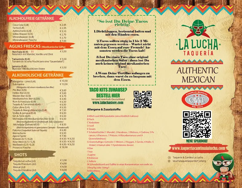 Menu_La Lucha Taqueria Cantina Spardorf_Spardorf_immagine_1