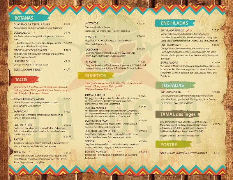 Menu_La Lucha Taqueria Cantina Spardorf_Spardorf_immagine_2