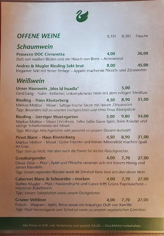 Menu_Gasthaus Zum Schwanen_Füssen_image_1