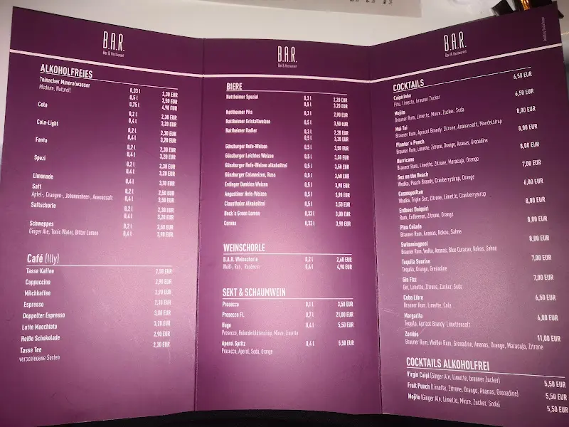 Menu_B.A.R. Bar & Restaurant_Brenz_image_1