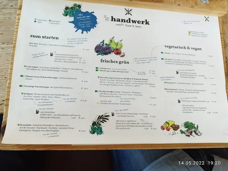 Menu_’s handwerk – craft food & beer_Sonthofen_image_1