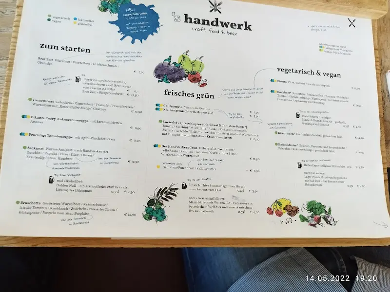 Menu_’s handwerk – craft food & beer_Sonthofen_image_2