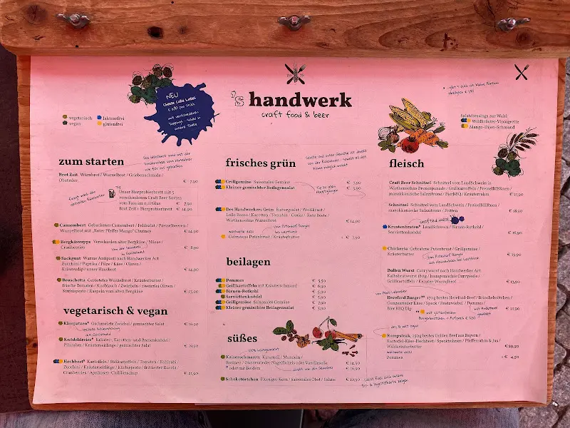 Menu_’s handwerk – craft food & beer_Sonthofen_image_3