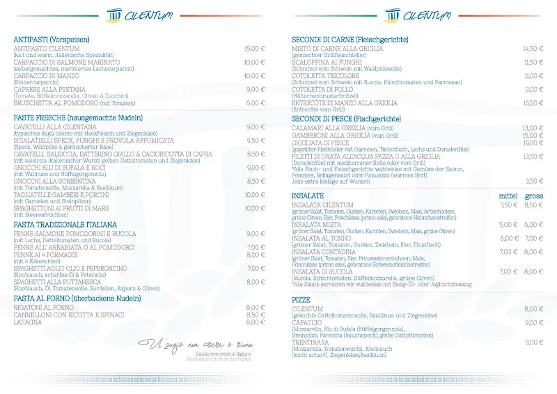 Menu_Pizzeria & Restaurant -Cilentum_Stadtsteinach_image_1