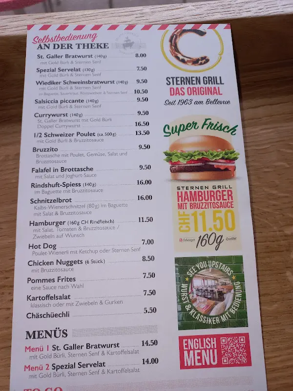 Menu_Sternen Grill + Sternen Grill Restaurant im oberen Stock._Zürich_immagine_3