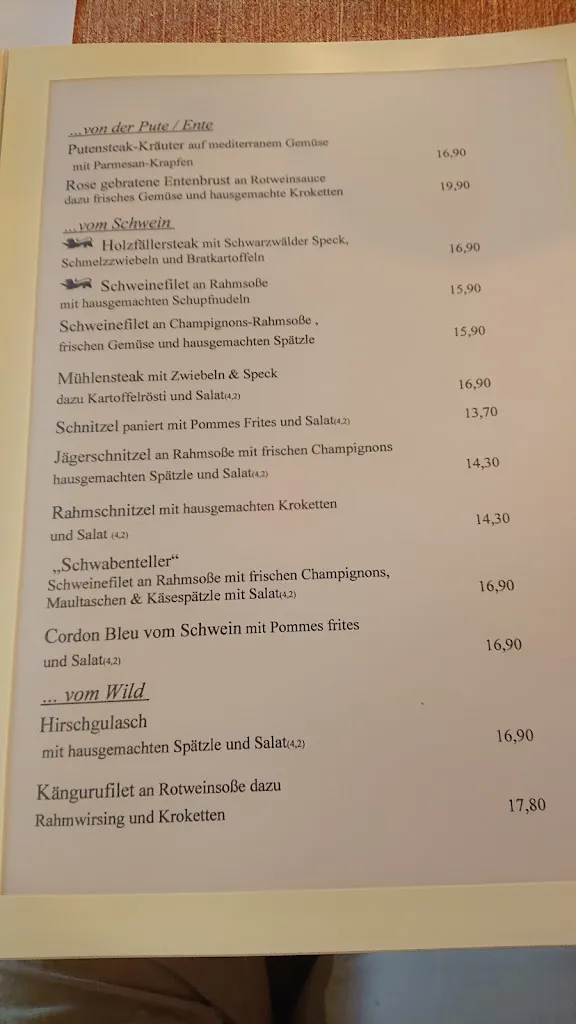 Menu_Landgasthaus Aichhalder Mühle_Schiltach_immagine_2
