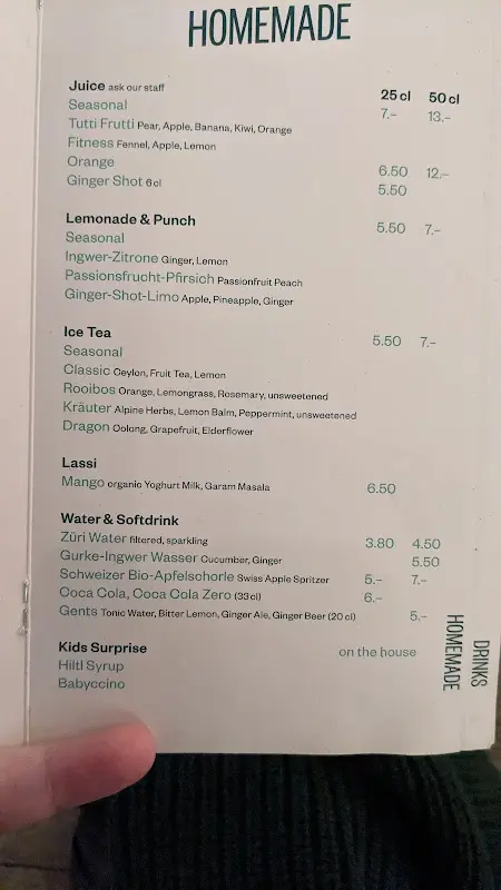 Menu_Hiltl Dachterrasse_Zürich_immagine_1