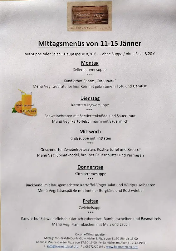 Menu_s`Hoamat Platzl Restaurant-Cafe_Austria_immagine_1
