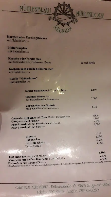 Menu_Brauerei + Gaststätte Alte Mühle_Stegaurach_immagine_3
