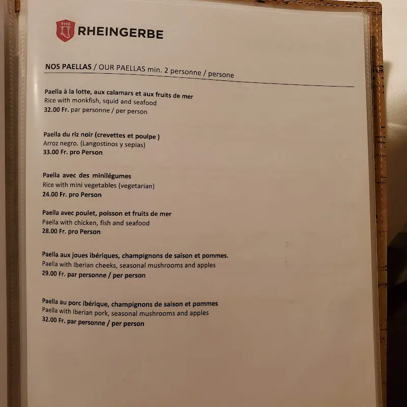 Menu_Restaurant & Hotel Rheingerbe_Rhein_immagine_3