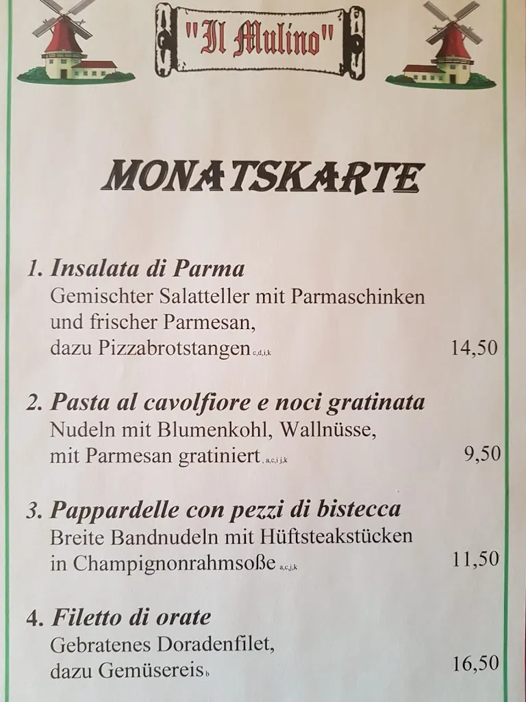 Il Mulino restaurant in Mergentheim