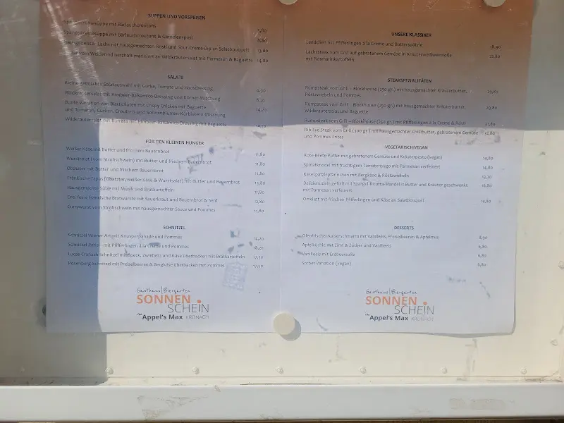 Menu_Gasthaus Sonnenschein im Appel’s Max_Kronach_image_1