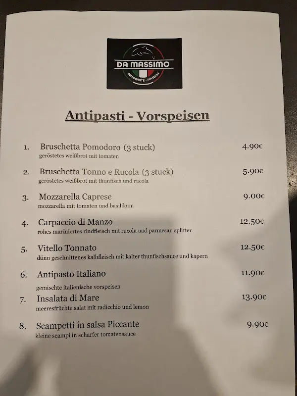 Menu_Ristorante Pinseria Da Massimo_Oberpfalz_image_1