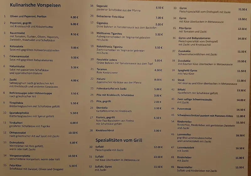 Menü_Restaurant Athos_Stephanskirchen_Bild_1