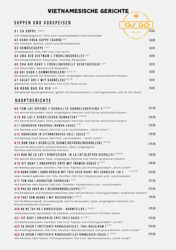 Menu_Tay Do Restaurant_Rosenheim_immagine_2