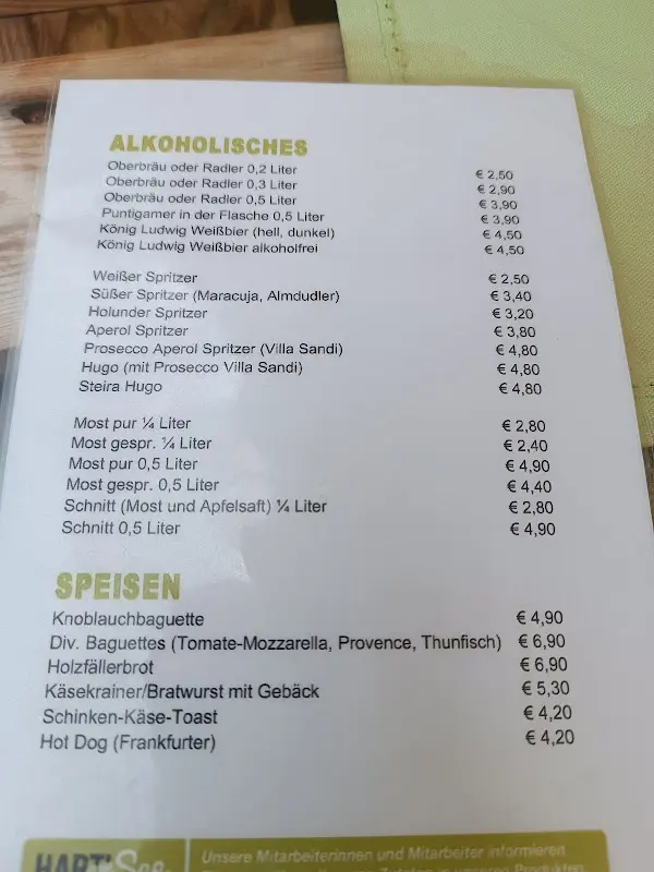 Menu_Hartl am See_Austria_immagine_2