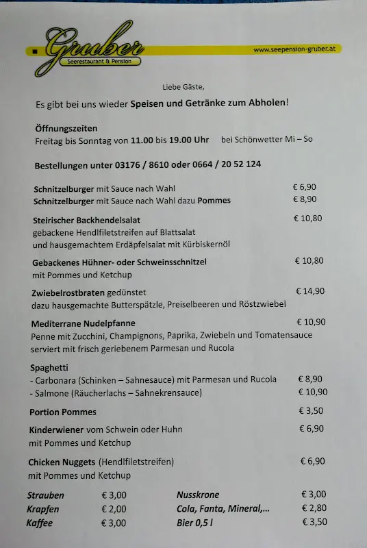Menu_Gruber Seerestaurant Pizzeria_Austria_image_1