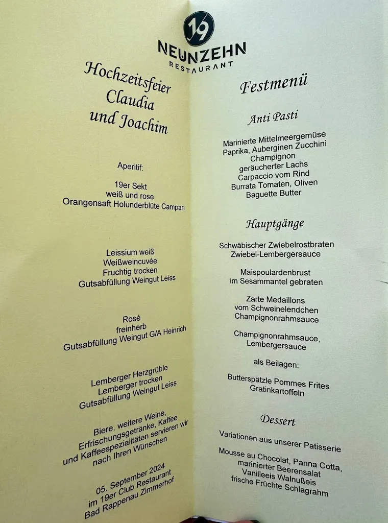 Menu_Restaurant Neunzehn_Rappenau_image_1