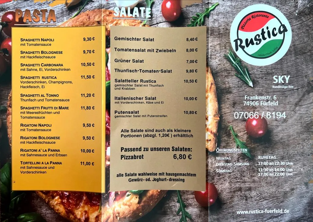 Menu_Rustica Ristorante - Pizzeria_Rappenau_immagine_2