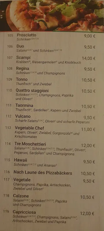 Menu_Giuseppe's Pizzarei_Sünching_immagine_1
