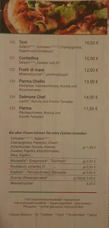 Menu_Giuseppe's Pizzarei_Sünching_immagine_4