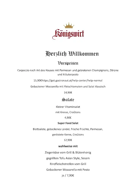 Menu_Königswirt Historischer Landgasthof_Marktoberdorf_image_3