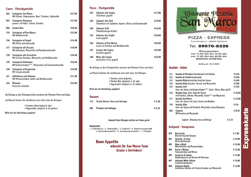 Menu_Pizzeria San Marco_Tapfheim_image_2