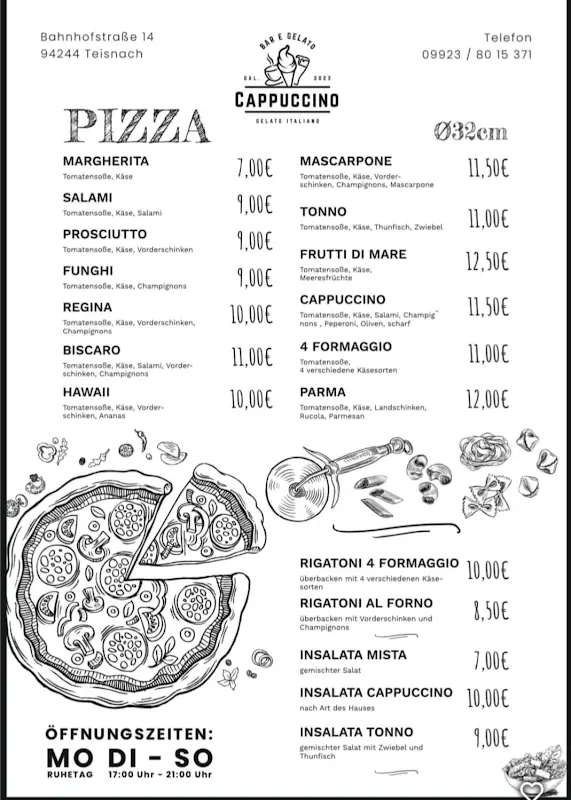 Menu_Cappuccino Teisnach Pizza-Abholservice_Teisnach_immagine_1