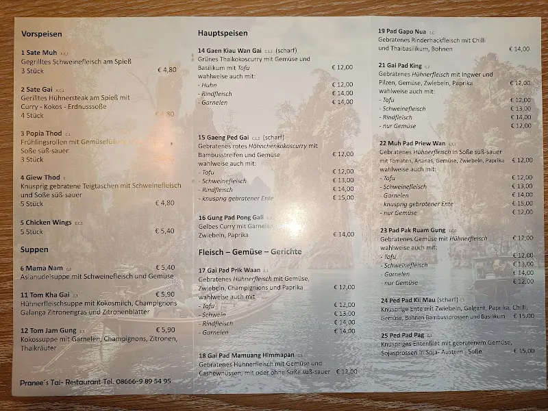Menu_Pranee's Thai Restaurant_Teisendorf_image_2