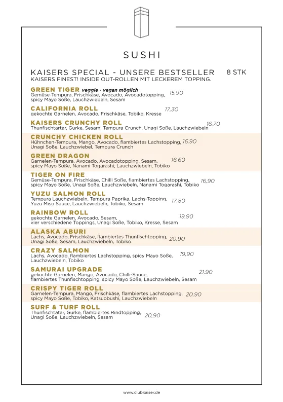 Menu_Club Kaiser Skybar - Heilbronn_Heilbronn_immagine_3