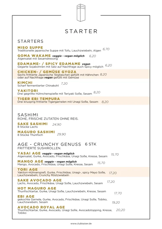 Menu_Club Kaiser Skybar - Heilbronn_Heilbronn_immagine_4