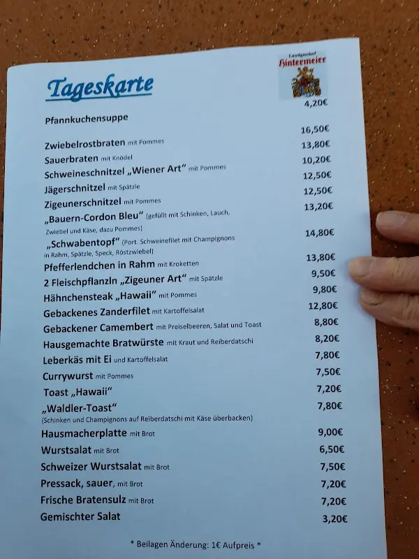 Menu_Landgasthof Hintermeier_Teublitz_image_1