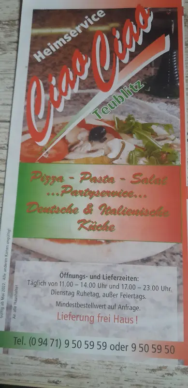 Menu_Pizzeria Ciao Ciao Pizzaexpress Teublitz_Teublitz_image_1