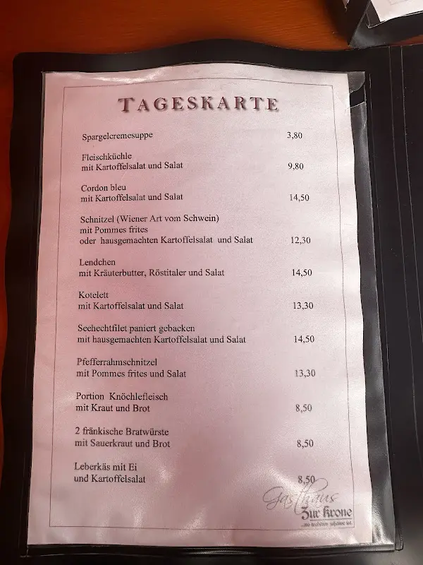 Menu_Gasthaus zur Krone_Thalmässing_immagine_4