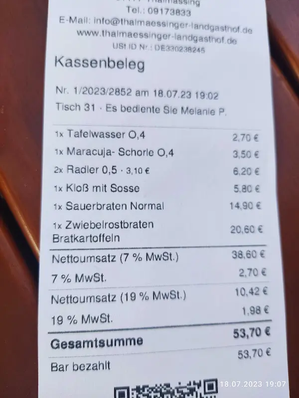 Menu_Thalmässinger Landgasthof_Thalmässing_immagine_1