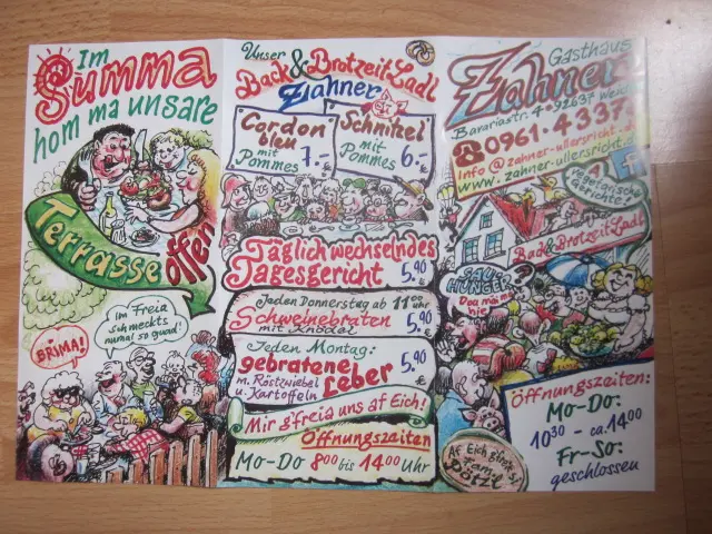 Menu_Gaststätte Brotzeitladl Zahner_Oberpfalz_immagine_1