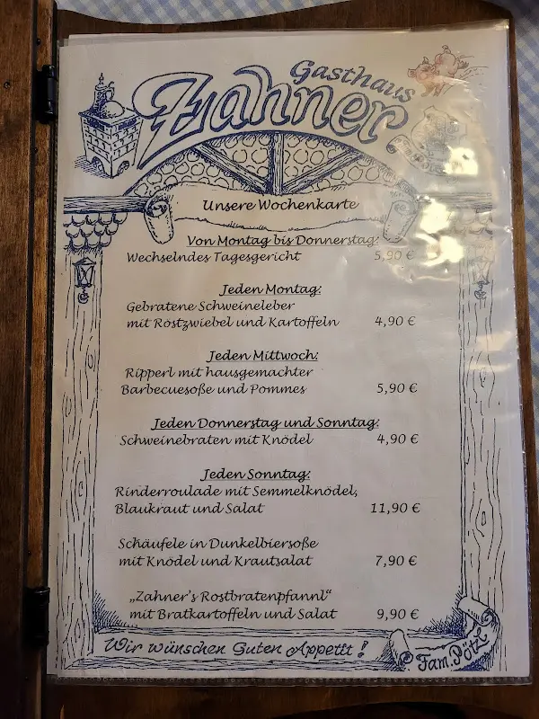 Menu_Gaststätte Brotzeitladl Zahner_Oberpfalz_immagine_3
