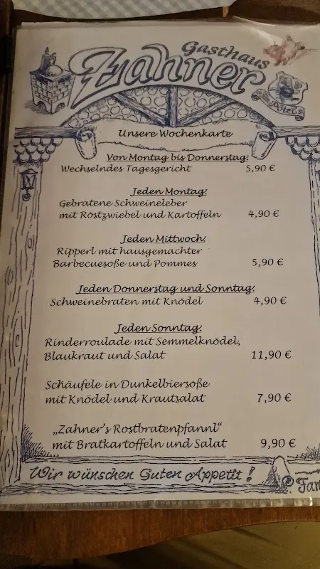 Menu_Gaststätte Brotzeitladl Zahner_Oberpfalz_immagine_4