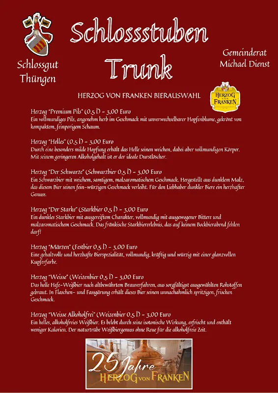 Menu_Schlossstuben Thüngen_Thüngen_image_1